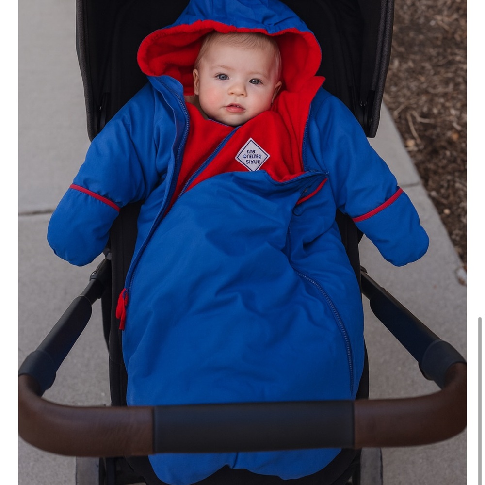 RUGGED BEAR 3 months Blue and Red winter bunting